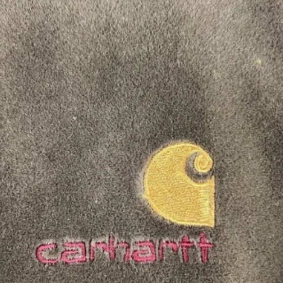 Vintage Carhartt Hoodie Jacket Mens 2XL XXL Velour Brown Rugged Fur Lined Work - Picture 4 of 8